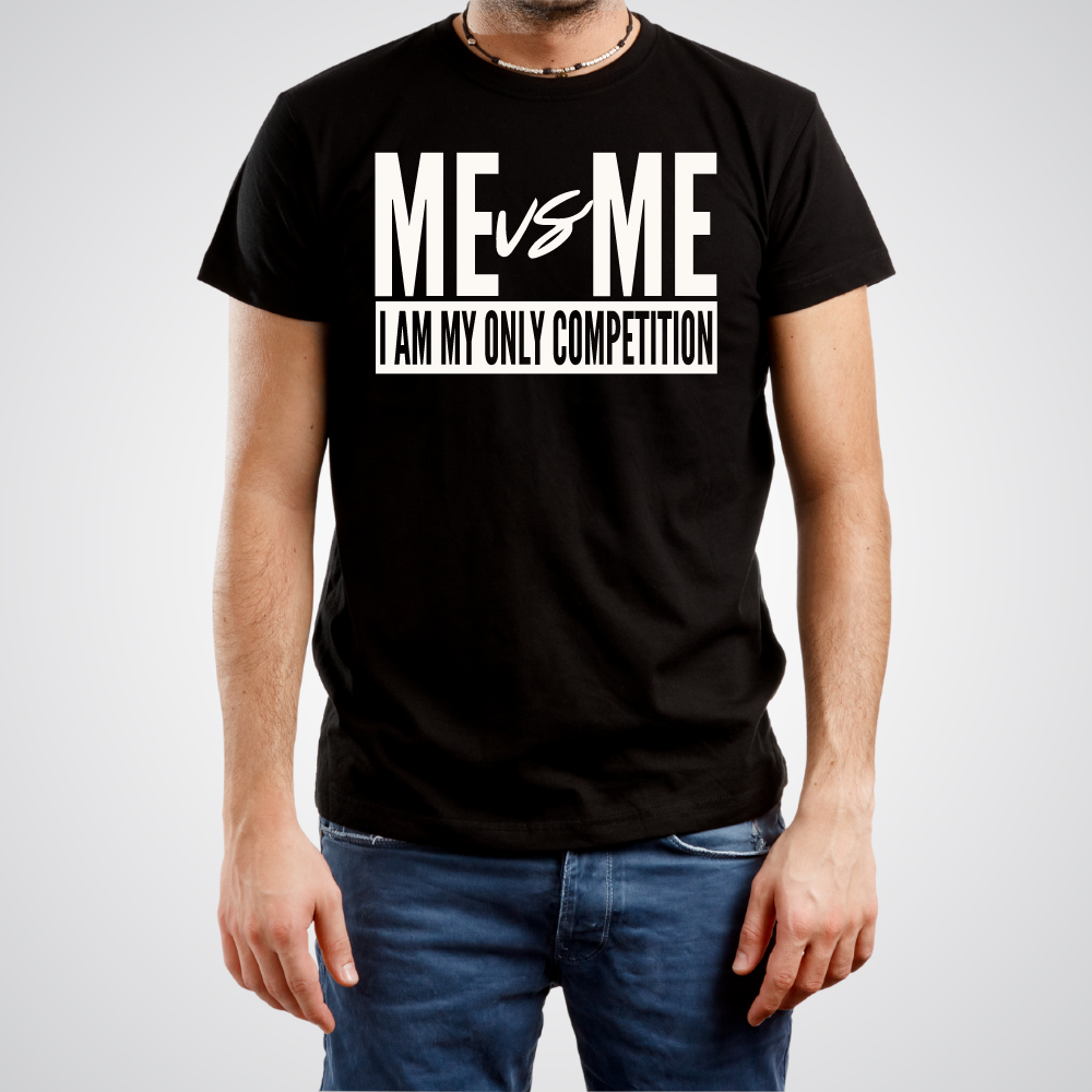 Me Vs Me Black T-Shirt